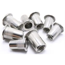 SS 304 Flat Head Knurled Body Rivet Nuts